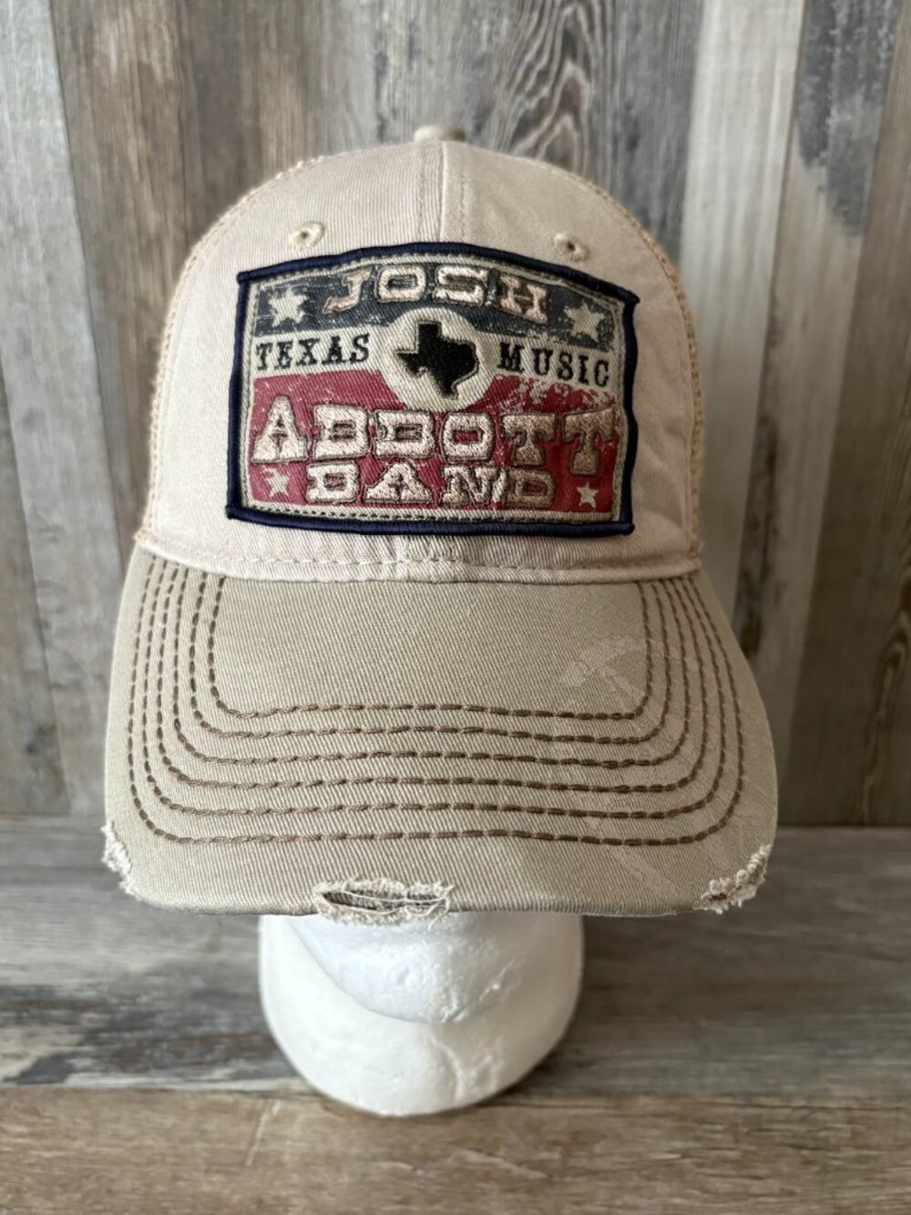Country Western Texas Music Distressed Josh Abbott Band Concert Cap Hat